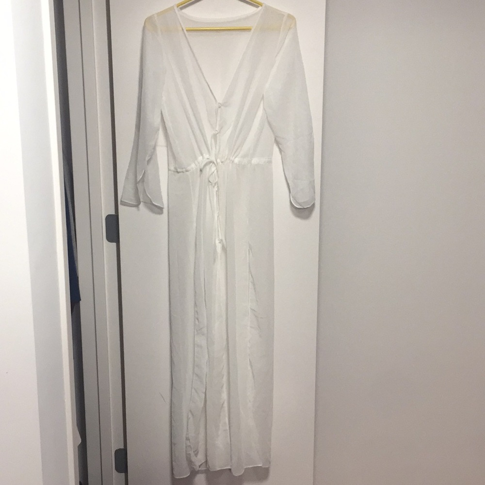 All White Swimsuit Cover Up